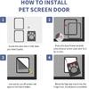 Petleso Dog Screen Door, Pet Screen Door Lockable Doggie Door for Screen Easy tall Pet Door for Doggy and Cat, Inner Size 8.25"×10.5" etleso