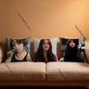 J-Jenna O-Ortega Pillow Case Plush Fabric Soft Pillowcase Double Sided Print Sofa Cushion Cover Throw