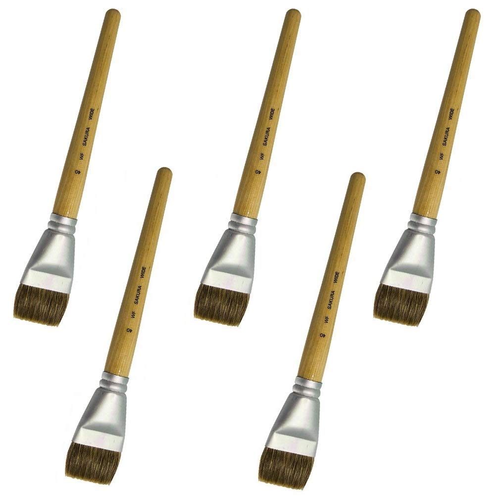 

Sakura Wide 5 pieces Cray-Pas Paintbrush, No. 40, WF40(5),