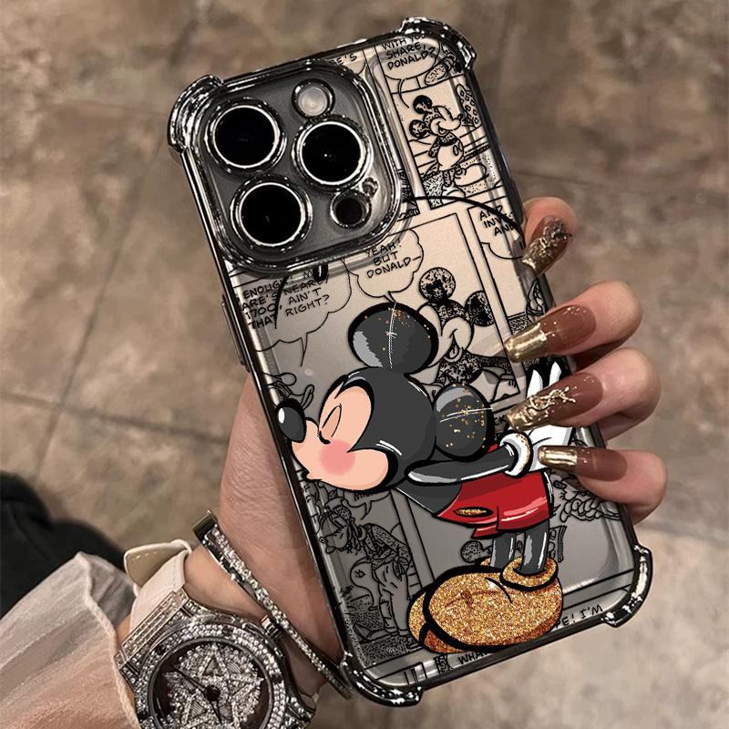 

Lovely M-Mickey Minnies Plating Phone Case For Google Pixel 10 9 8 7 9a 8a 7a Pro XL 5G Anti Fall Airbag Pixel 7