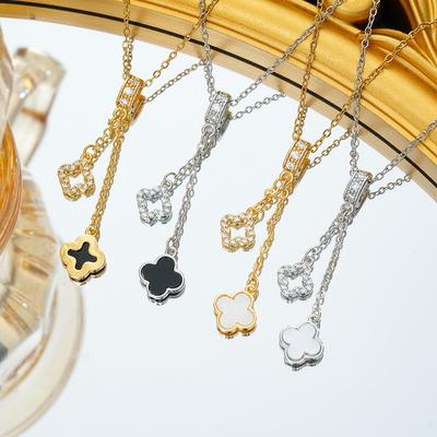 Κολιέ με Φούντα Φριτιλλάρια Τετράφυλλο Τριφύλλι για Γυναικείο Ελαφρύ Πολυτελές Εξειδικευμένο Ευέλικτο Υψηλής Ποιότητας Κοσμήματα