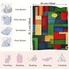 Modern Plaid Digital Print Flannel Blanket - Hypoallergenic, Knitted Polyester - Great for Sofas, Beds, Travel and Camping