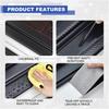 4PCS Tri-Color Door Sill Protectors, Anti-Scratch Carbon Fiber Entry Step Guard Sticker, Universal Car Front/Rear Door Threshold Protection Stripe