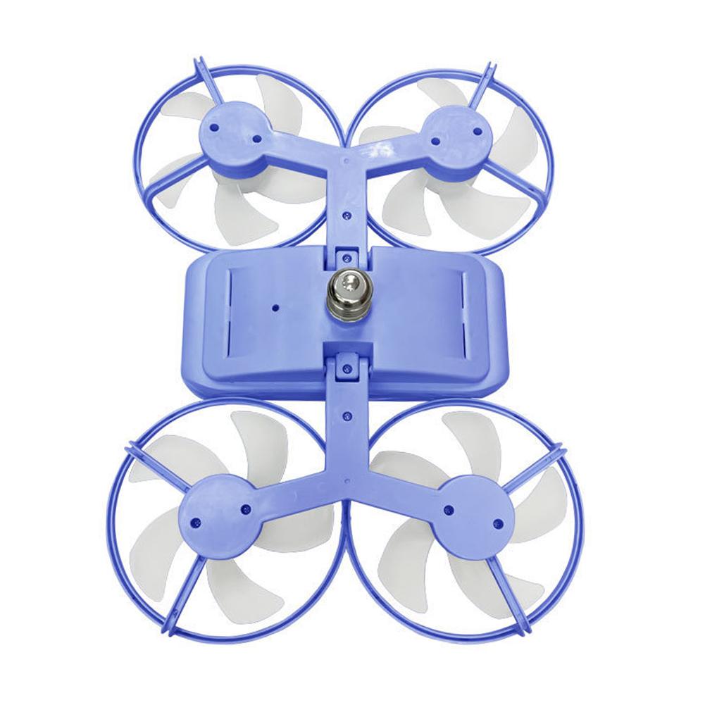 2 In 1 Silent Ceiling Fan Light 3 Gears Light Hanging Fan Foldable Drone Shaped Fan Light for Dining Room Bedroom Living Room