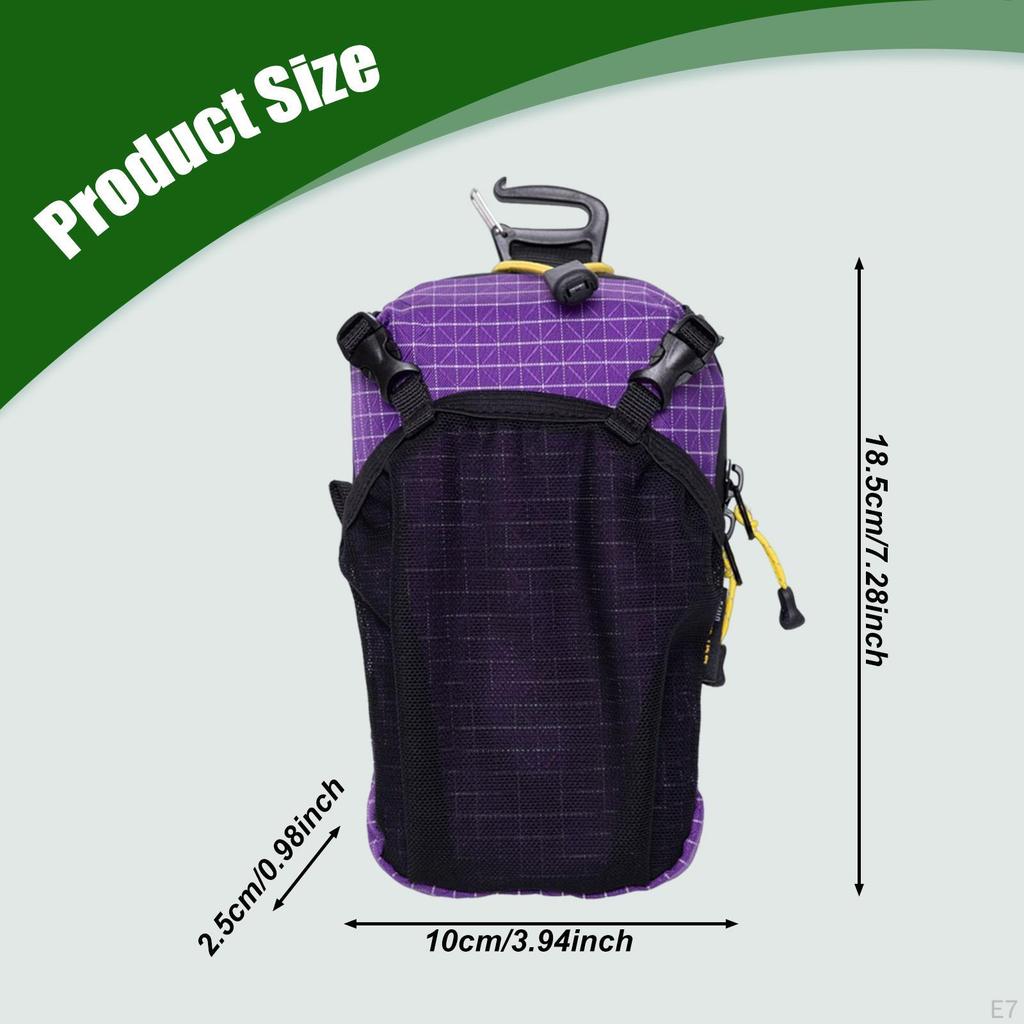 Crossbody Bag Accessory Pouch Organizer Storage Belt Nylon Zipper Hanging Suitable for Hiking