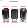 RONSI 1 Pcs Universal Car Glossy Carbon Fiber Black Muffler Tip Exhaust System Pipe Mufflers Nozzle Universal Straight Stainless