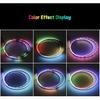 Colorful acrylic car interior cold light ambient light without wiring, modified decorative car sound control music light strip