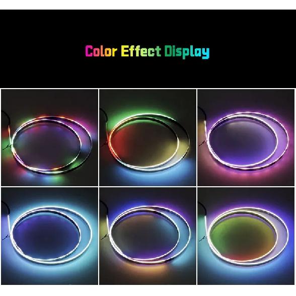Colorful acrylic car interior cold light ambient light without wiring, modified decorative car sound control music light strip