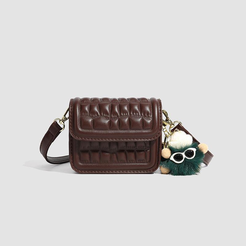 

Сумки для женщин на осень и зиму, маленькая квадратная сумка с текстурой из ниши, объемная сумка-коробка с ромбовидным узором, повседневная универсальная сумка через плечо