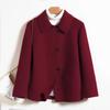 Elegante Damen-Handmade-Kurzmantel aus doppelseitiger Wolle und Kaschmir, Business-Büro-Pendler-Oberbekleidung