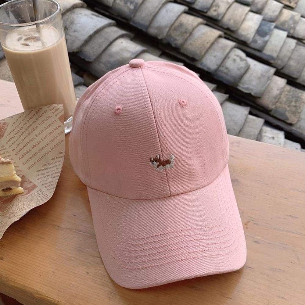 Cute Corgi Dog Embroidered Baseball Cap Sun Protective Breathable Adjustable Ideal Casual Hat Men Women Unisex Baseball Cap