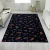 Arcade Stars Bowling Alley Carpet 90s Arcade Retro Rug Non-Slip Home Theater Movie Room Floor Mat Gamer Room Décor Retro Gift