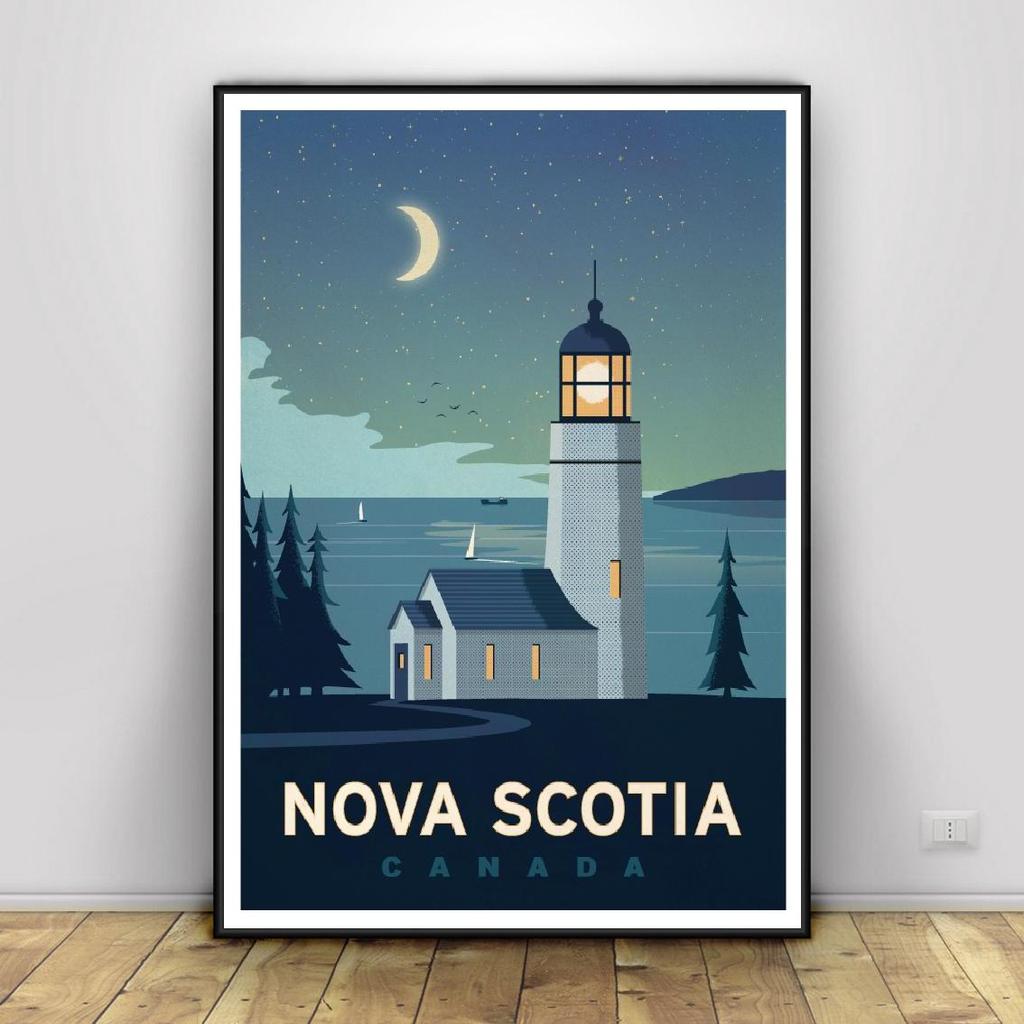 VINTAGE NOVA SCOTIA Kanada Leinwand Malerei Kunstdruck Poster Bild Wand moderne minimalistische Schlafzimmer Wohnzimmer Dekoration