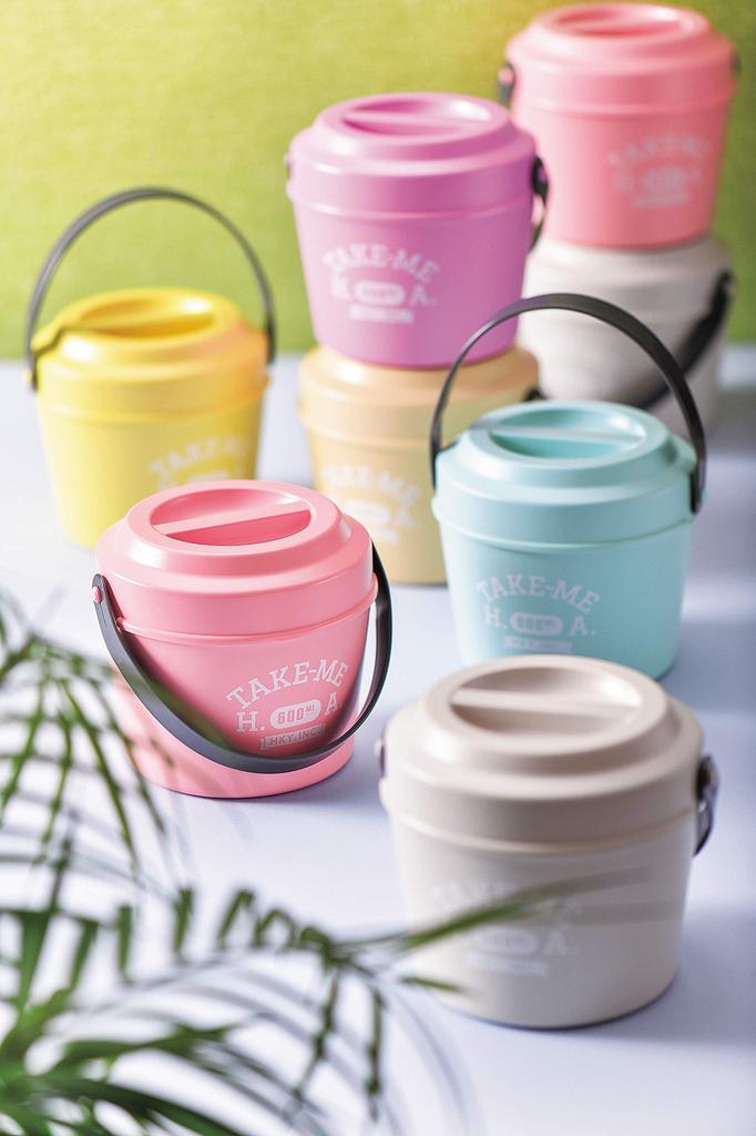 Tatsumiya HAKOYA Bucket Lunch, Pink, 600ml, "TAKE-ME" (Product Code 30126)