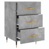 Nightstand Concrete Gray 40x40x66 cm Wood Based Material