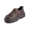 Grape mother winter new thick-soled small leather shoes women's small height increase uniform leather shoes women's Korean version loafers children