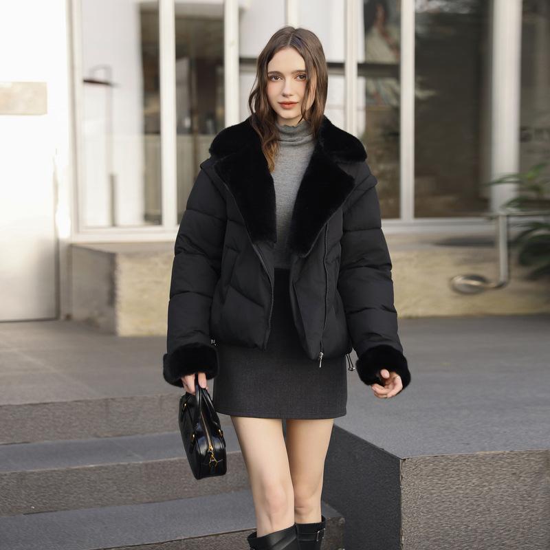 Winter new fashion cotton-padded clothes versatile simple cotton-padded clothes detachable sleeves jacket