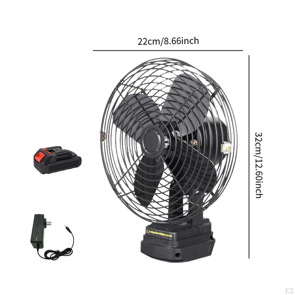 Camping Fan Cordless Essentials Accessories with 2 Speeds Portable Rechargeable for