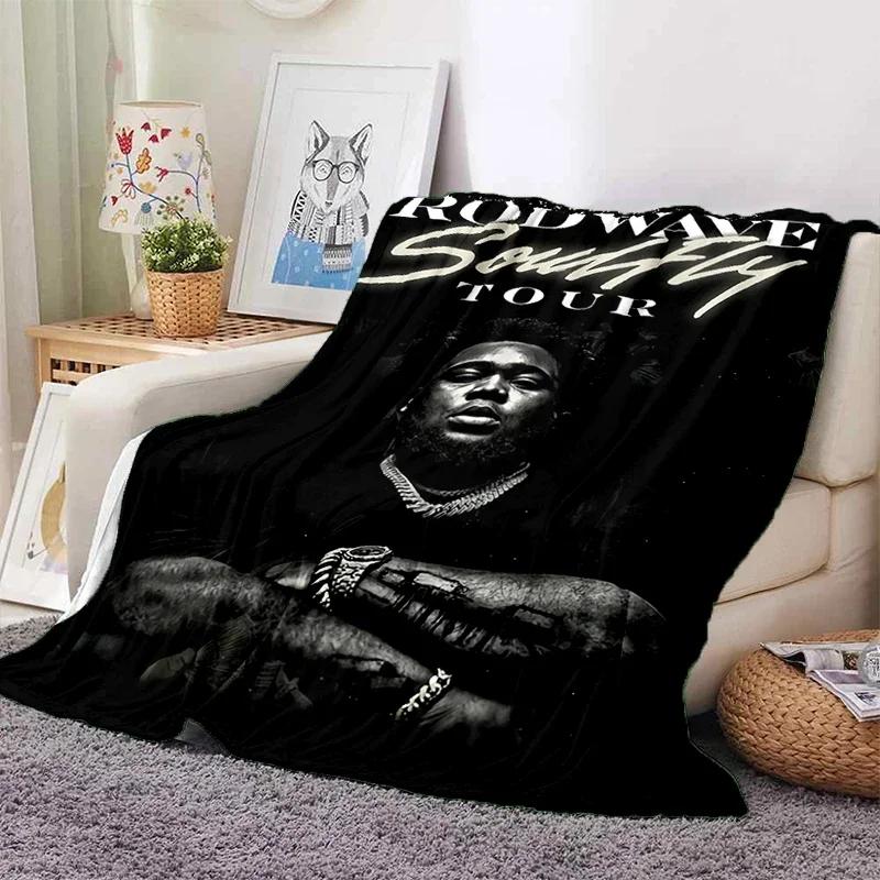 HD Rod Wave D Print Rapper Star Soft Plush Throw Blanket for Living Room Bedroom Picnic Bed Sofa Cover Cozy Flannel
