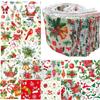 40Pcs Cotton Linen Christmas Print Fabric For Christmas Decor Tablecloths Curtains Sofa Pillows Handmade  Fabric Party Supplies