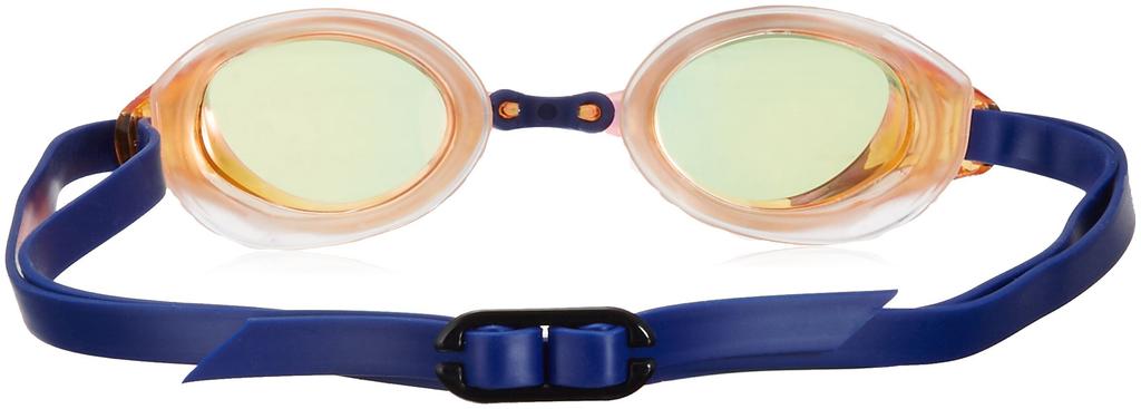 MIZUNO ACCEL EYE Swim Goggles with Integrated FINA Orange x Ruby Mirror Cushion, Approved, 85YA90153, (Clear)