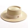 New Summer Straw Sun Hats for Women Ladies Fashion Flat Brim Ribbon Beach Hat Travel Dress Cap Chapeau Femme