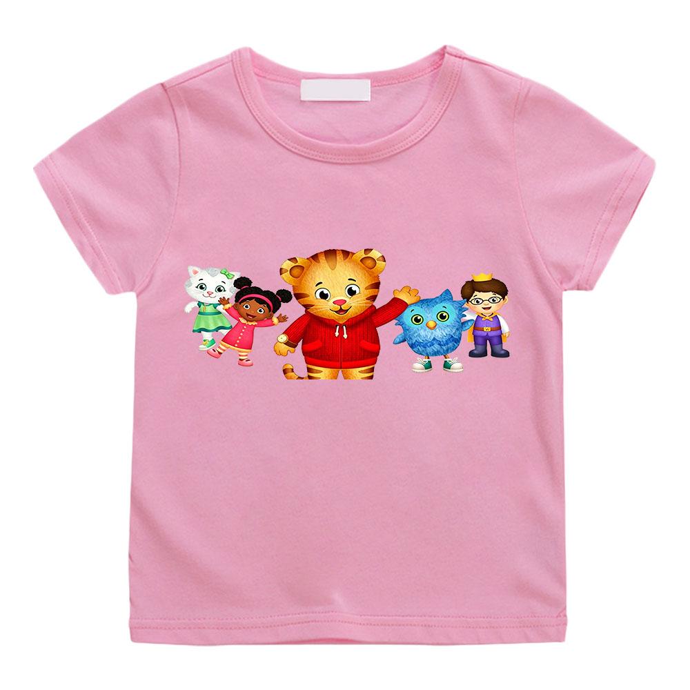 Daniel Tiger’s Neighborhood Children's T-shirts Cotton Cartoon Print Short Sleeve Funny Boys Cute Girls Tees Casual Tops Summer