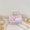 Kids Chain Shoulder Crossbody Bag With Flower And Artificial Pearl Design Handle