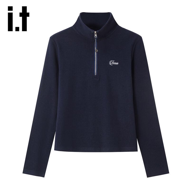 Izzue Women s Half-Zip Polo Long-Sleeve T-Shirt L