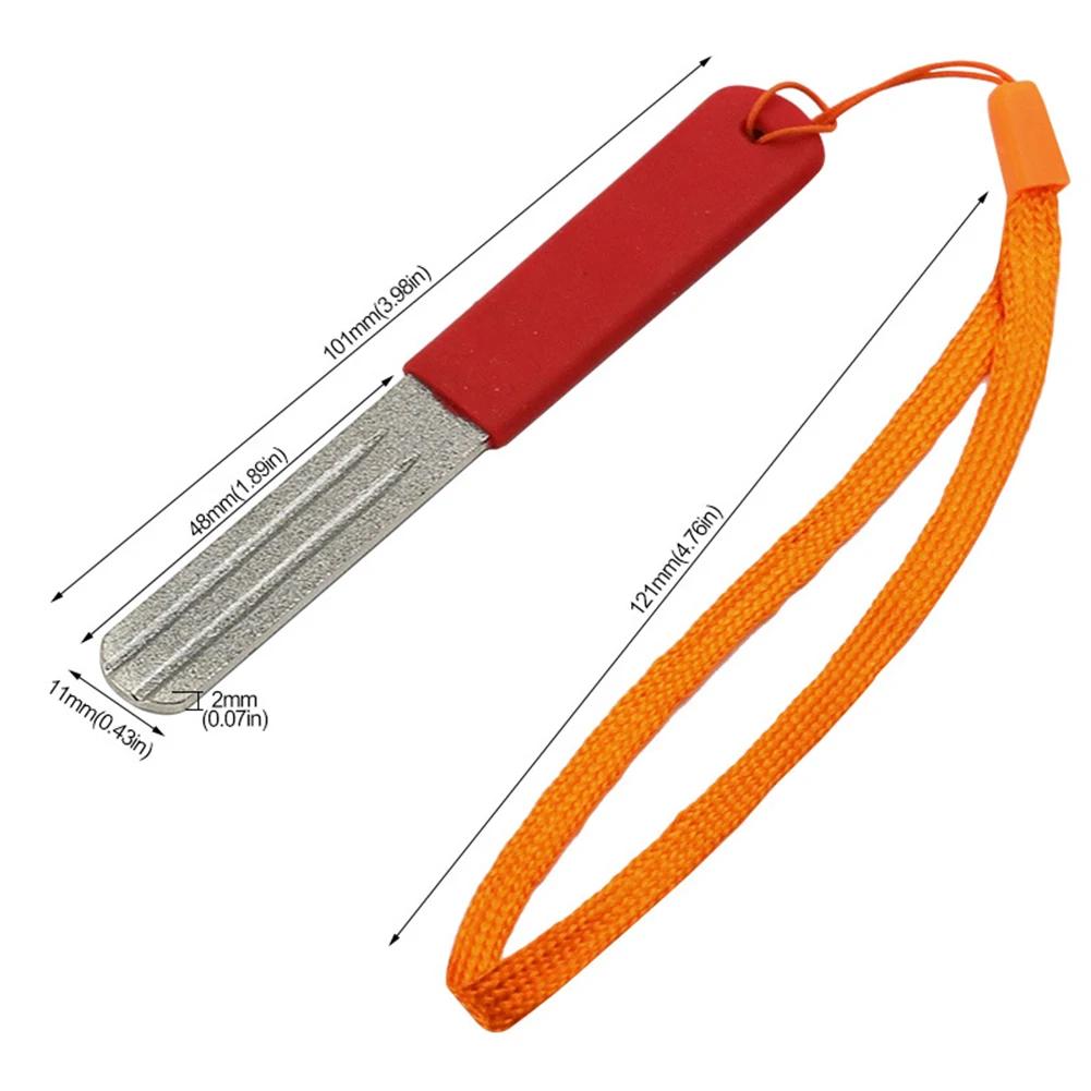 Fish Hook Sharpen Tools Portable For Outdoor Exploration Camping Fishing Home Fishing Grinding Hook Double-Sided File Tool
