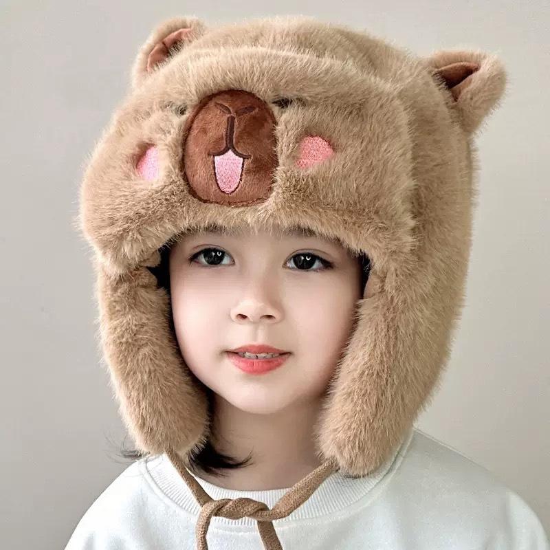 Capybara Hat & Scarf with Moving Ears - 2025 New Winter Style for Kids