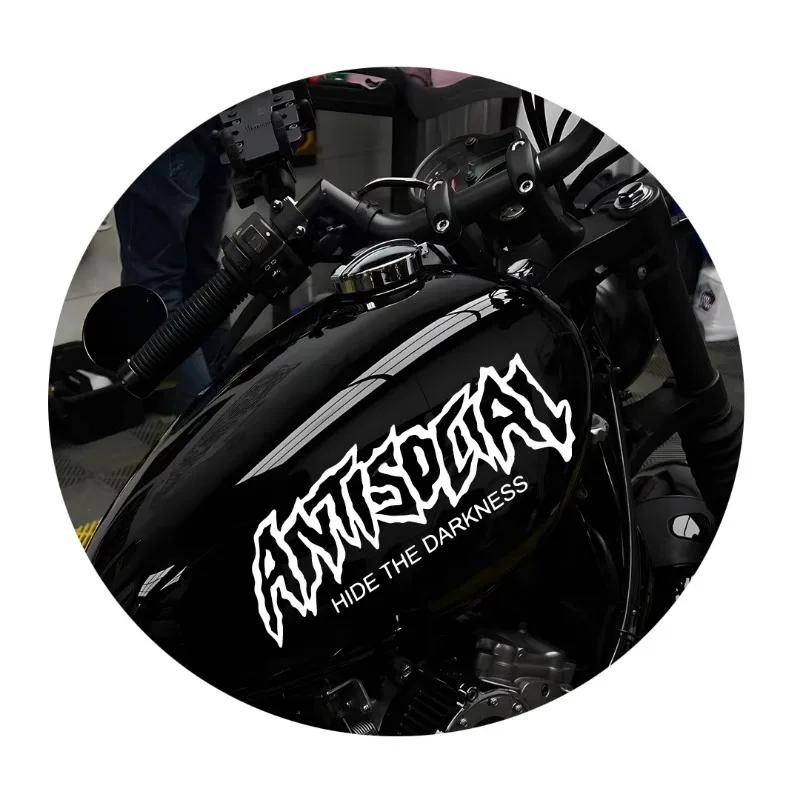 1PC ANTISOCIAL Motorcycle Stickers DIY Motorbike Fuel Tank Fairing Decoration Scooter Body Waterproof Vinyl Decals Universal