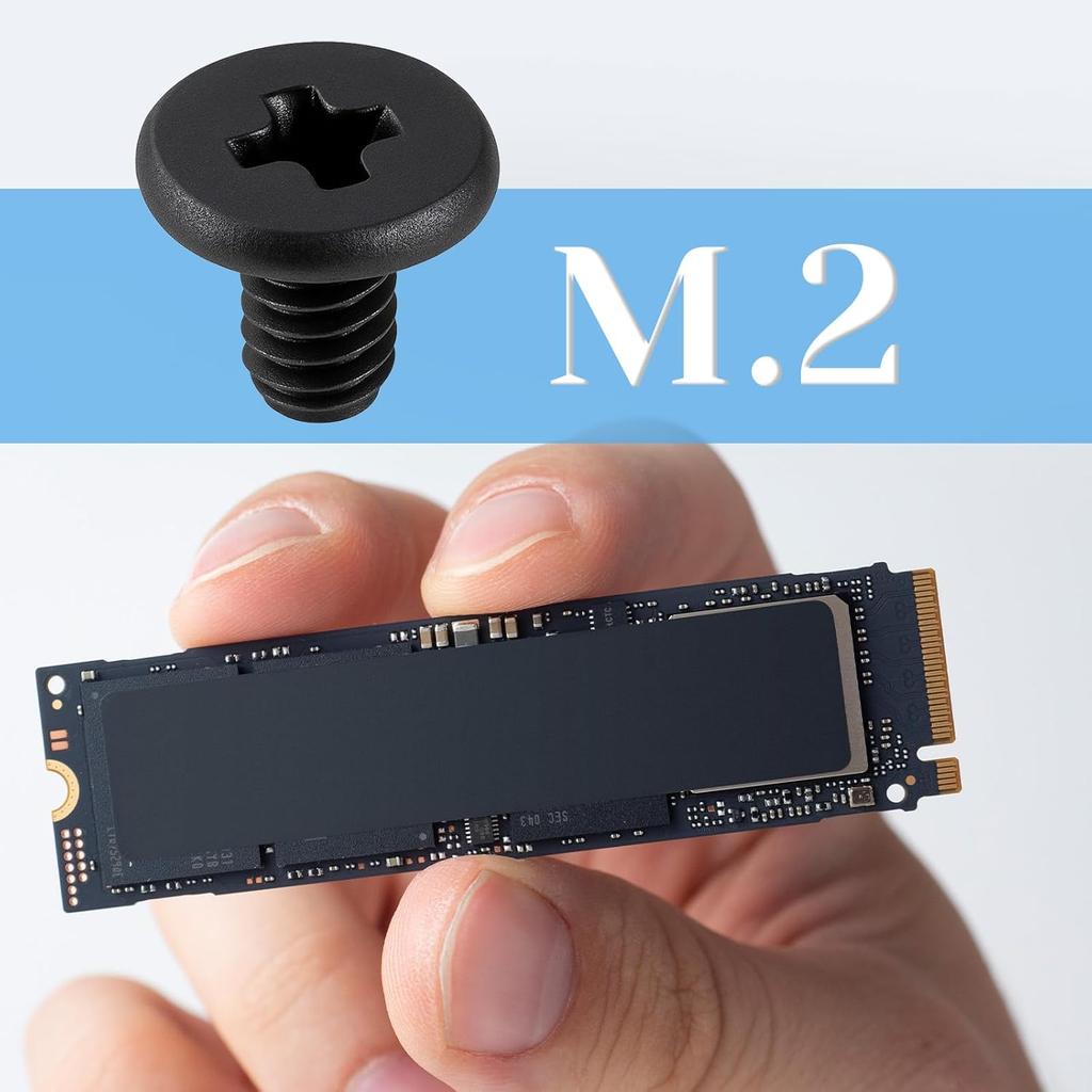 50 PCS M.2 SSD Mounting Screws Kit, PCIE Nvme M2 X 3 MM Replacement Phillips Flat Head Screw M.2 SSD Mountings Screws with Screwdriver, M2Screw for