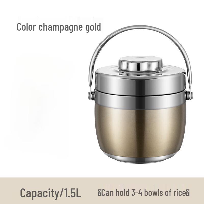 304 Stainless Steel Double-Layer Insulated Lunch Box