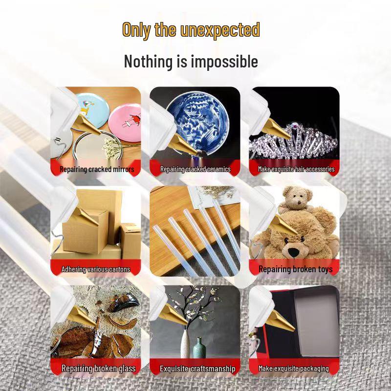 High-Viscosity Hot Melt Glue Sticks for Glue Gun, 7mm & 11mm, High Transparency, Ideal for Children's Crafts & Household Use