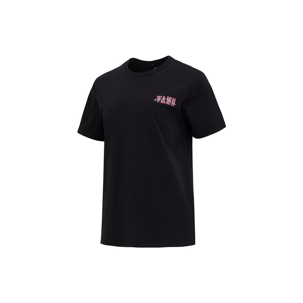Vans Rainbow Logo Crew Neck Short Sleeve T-Shirt Women Tops Black VN0A54LLBLK