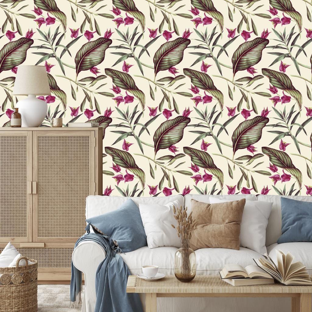 Beautiful Flowers Wallpaper for Living Room and Bedroom 50x1000