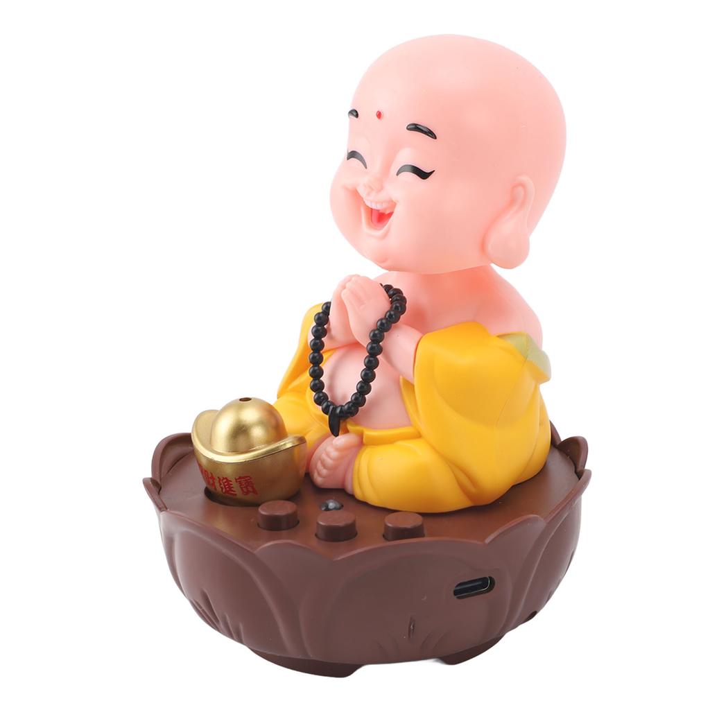 Glücklicher Buddha Statue mit Musik USB-Laden   Lautstärke Cartoon   Lachender Buddha Figur