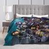 WOW World of Warcraft Arthas Retro Game Flannel Blanket  Super Warm Throw Blanket for Bedroom Camping Bedspread Sofa Bed Cover