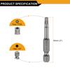 1/3/5pcs TT6-TT50 Security Torx Head Screwdriver Bit 1/4" Hex Shank Magnetic Tamper Proof 6 Point Star Screw Driver Drill Bits