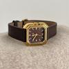 New Nordic retro small square watch for womenfashionable and elegantlight luxury women's leather quartz watch high-end selection