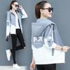 Women's Short Hooded Lined Coat - Korean Style Loose Casual Baseball Jacket for Spring and Autumn.
