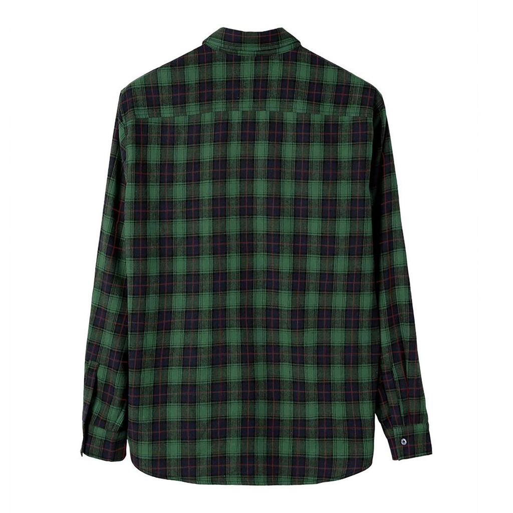 Erkek Düğme Aşağı Gömlek Casual Flanel Ekose Slim Fit Uzun Kollu Yayılmış Yaka Hafif Üstler