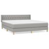 Maison Exclusive - Sommier à lattes de lit avec matelas Gris clair 180x200cm Tissu