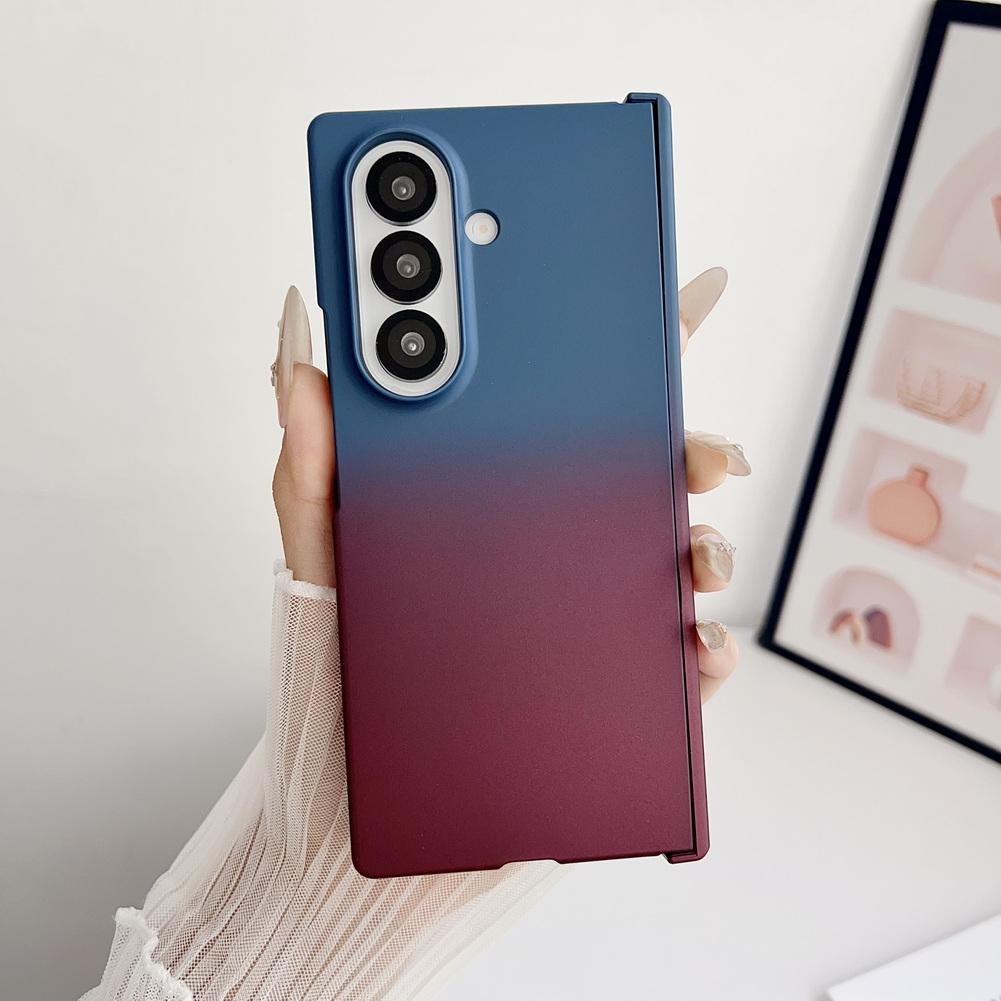 Gradient Skin Feel Hinged Phone Case For Samsung Galaxy Z Fold 7 fold7 Good Touch Feel Camera protect Cover