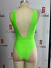 Green Mesh Patchwork Lace-Up One-Piece Swimsuit - Sexy Tight Bandage Style