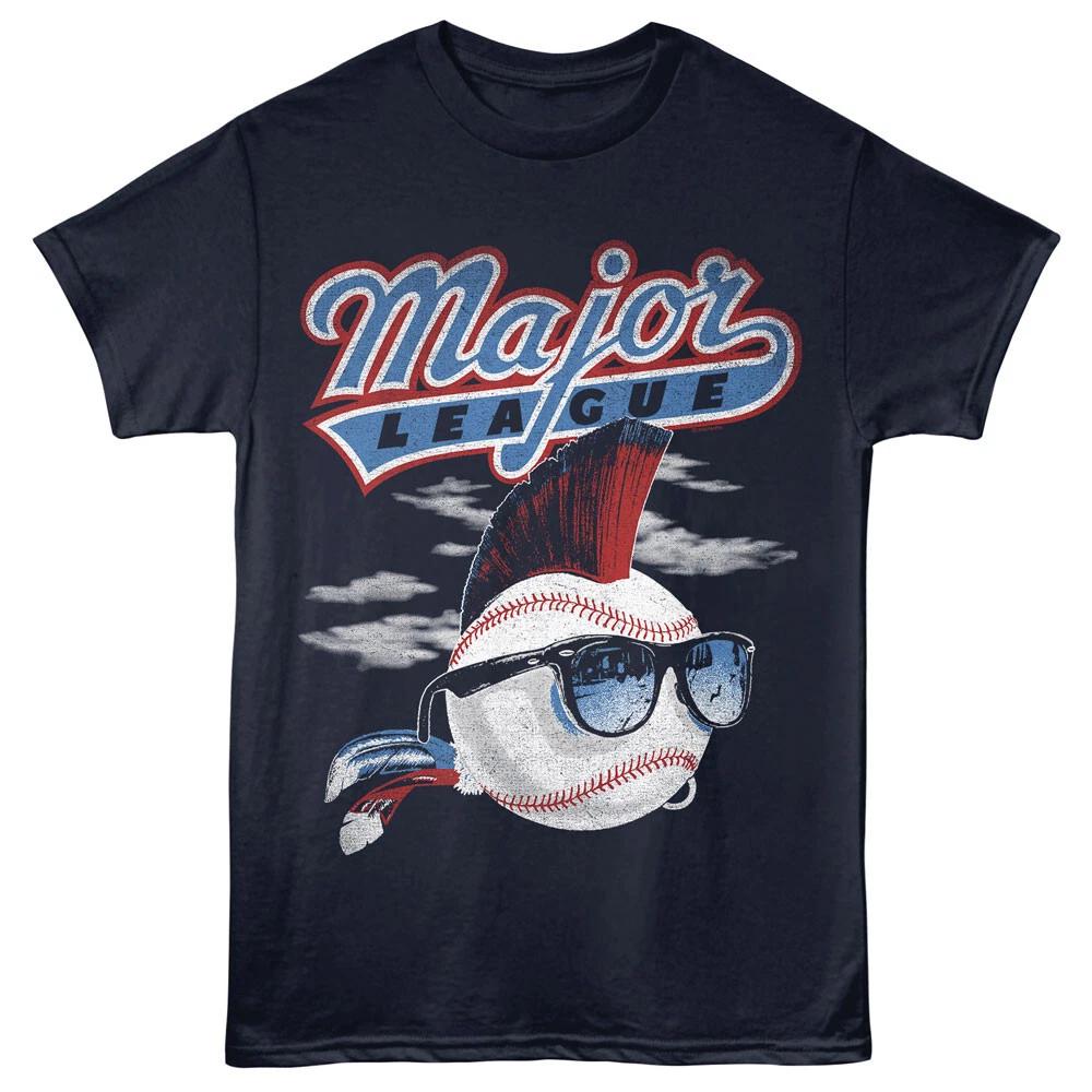 Major League Movie Red White & Blue Mohawk Baseball Sunglasses Men s T Shirt M