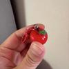 Cute Resin Fruit Keyring Artistic Design Personalized Accessory Stylish Bag Hanging Ornament For Teens Adults Gift