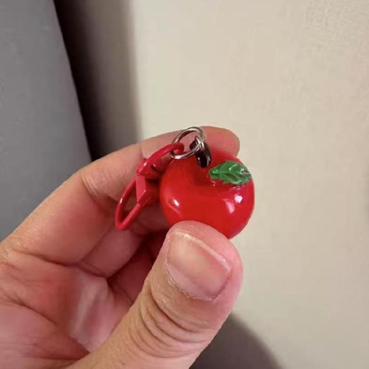 Cute Resin Fruit Keyring Artistic Design Personalized Accessory Stylish Bag Hanging Ornament For Teens Adults Gift