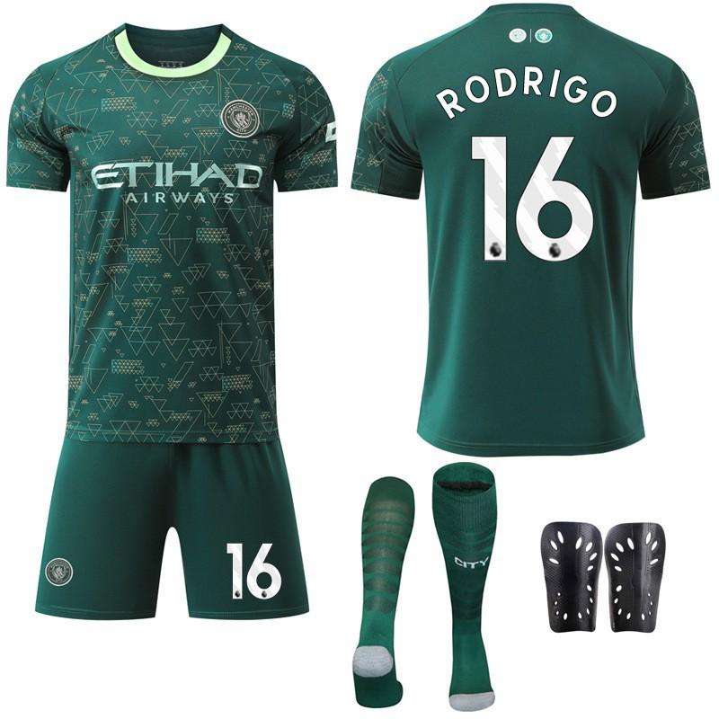 2025-26 Manchester City Tři Venkovní Zelená 47 Fudendoku Fotbalový Dres Trávový Dres Ne. 9 Harland Set